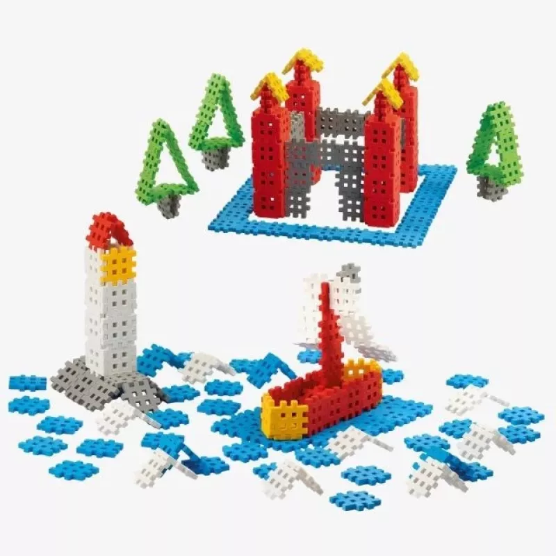 Bloques de construcción Marioinex Mini Waffle 200 piezas – sistema de bloques de plástico para encajar