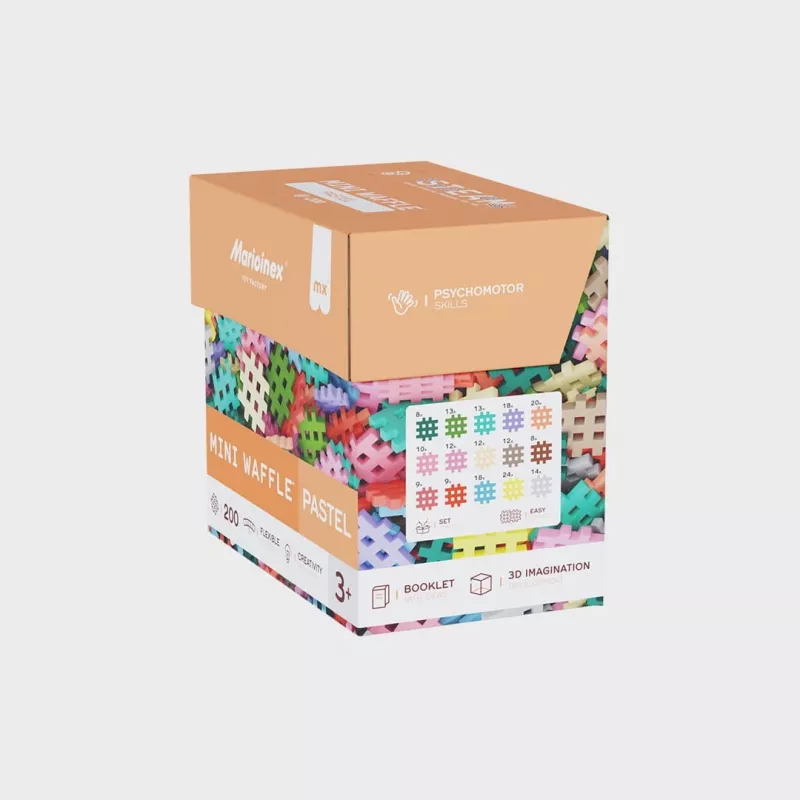 Bloques Marioinex Mini Waffle 200 piezas pastel — set de construcción para niños