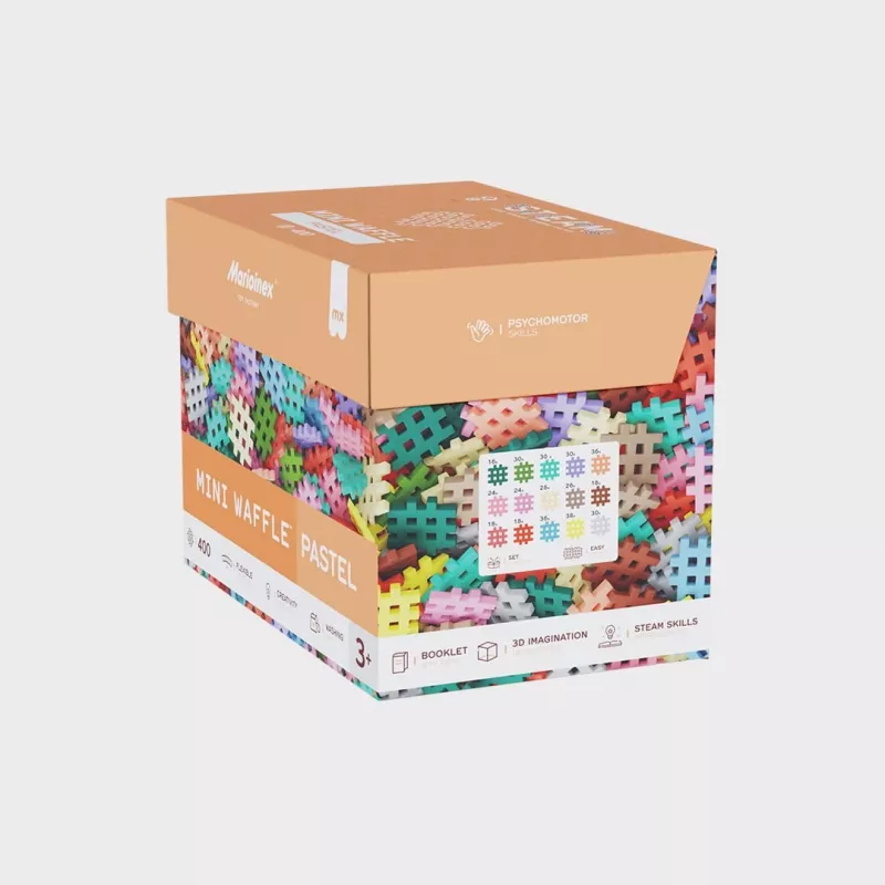 Bloques Marioinex Mini Waffle 400 piezas pastel – set de construcción para niños