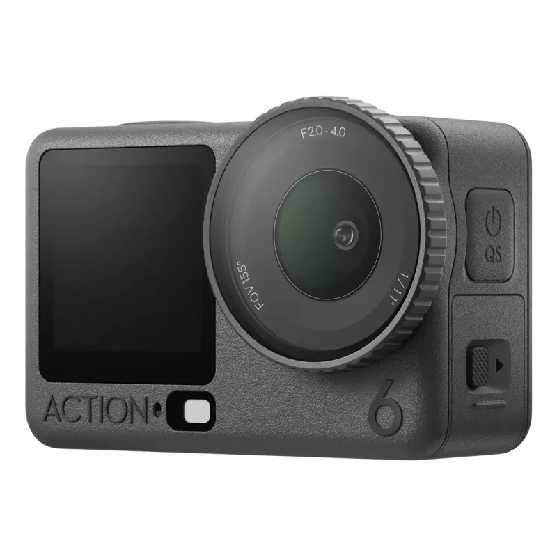 Cámara de acción DJI Osmo Action 6 Adventure Combo — 38 MP, 4K Ultra HD, CMOS de 1/1,1 inch, campo de visión de 155°, zoom digital 2x