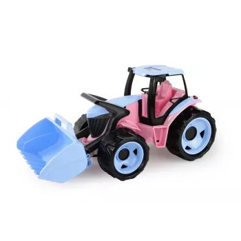 Tractor de juguete con pala Lena Modelo 02050 — Rosa, 62 cm