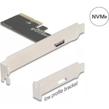 DELOCK Tarjeta adaptadora PCI Express x4 a 1x OCuLink externo (SFF-8612), Low-Profile