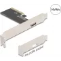 DELOCK Tarjeta adaptadora PCI Express x4 a 1x OCuLink externo (SFF-8612), Low-Profile