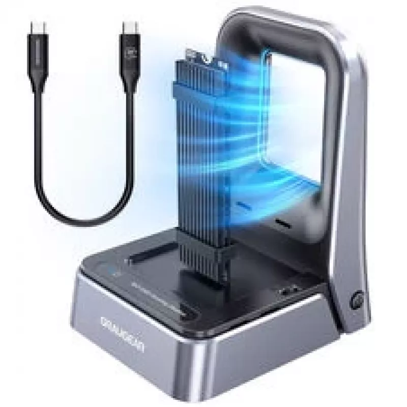 Docking station GrauGear G-M2DK2-20G para SSD M.2 NVMe y M.2 NGFF (SATA), USB 3.2