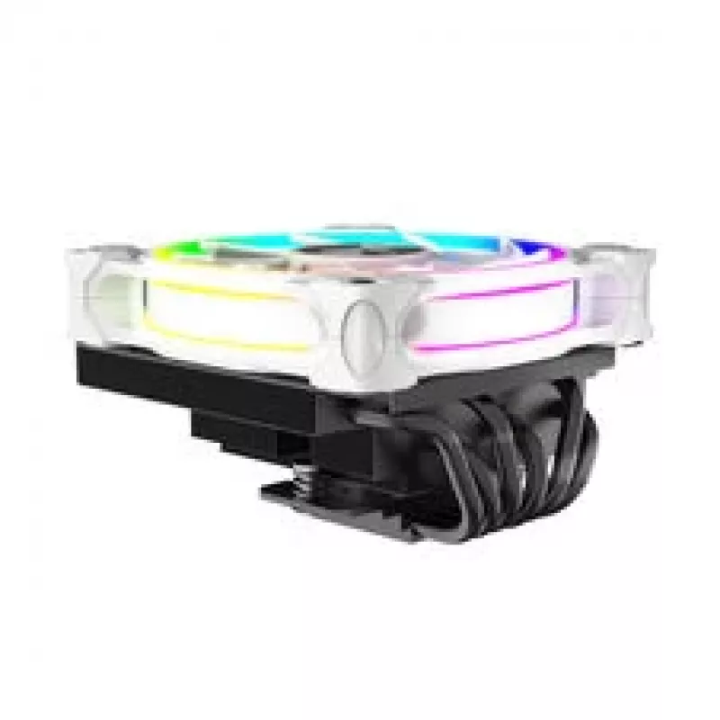 Disipador CPU Akasa SOHO H6L RGB blanco – disipador Low-Profile con ventilador RGB, compatible con sistemas compactos Mini-ITX