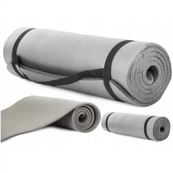 Extralink | Esterilla de ejercicio | Fitness gris yoga y aerobic 180x60cm