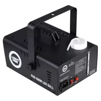 LIGHT4ME FOG 600W LED BALL - Máquina de humo, efecto de iluminación de humo/bola disco, mando a distancia inalámbrico