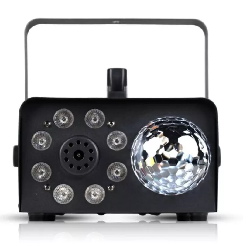 LIGHT4ME FOG 600W LED BALL - Máquina de humo, efecto de iluminación de humo/bola disco, mando a distancia inalámbrico
