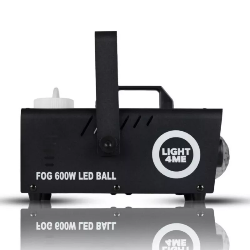 LIGHT4ME FOG 600W LED BALL - Máquina de humo, efecto de iluminación de humo/bola disco, mando a distancia inalámbrico