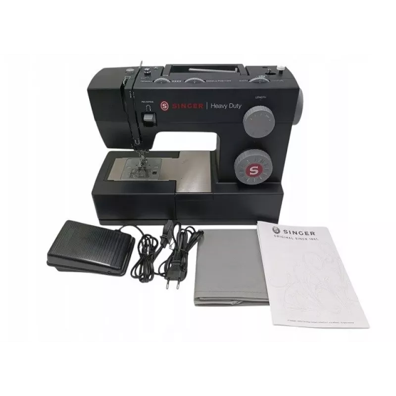 Máquina de coser SINGER 4432B — SINGER 4432 negra automática, electromecánica, modelo Heavy-Duty