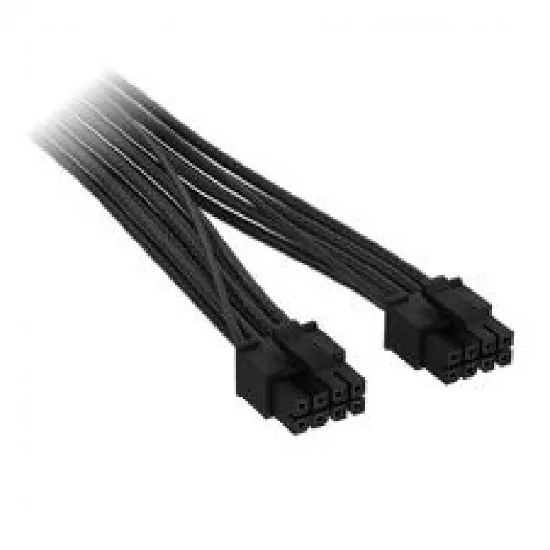 Corsair Cable premium con funda 2x 8 pines a 12V-2x6, para fuente de alimentación Type-5 – negro