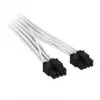 Corsair Cable premium con funda 2x 8 pines a 12V-2x6, para fuente de alimentación Type-5 – blanco