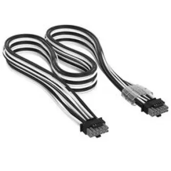 Cable Corsair Premium-Sleeved 12V-2x6 a 12V-2x6, Universal - negro/blanco