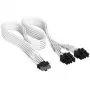 Corsair Cable premium con funda 12V-2x6 a 2x 6+2 pines PCIe, universal - blanco