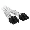 Corsair Cable premium con funda 12V-2x6 a 2x 6+2 pines PCIe, universal - blanco