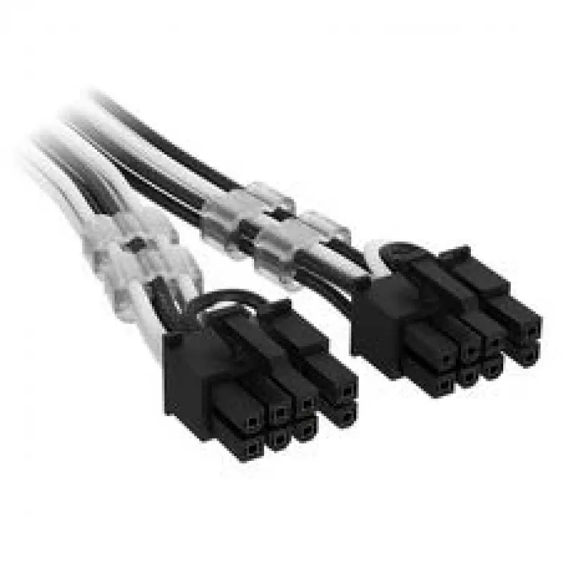 Corsair Cable premium con funda 12V-2x6 a 2x 6+2 pines PCIe, universal – negro/blanco