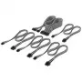 Corsair Kit de inicio de cables DC premium con funda, para fuente de alimentación Type-5 – negro/blanco