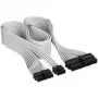 Corsair Cable ATX de 24 pines premium con funda, Gen 5, para fuente de alimentación Type-5 – blanco