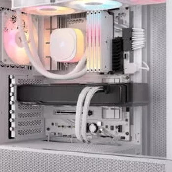 Corsair Cable ATX de 24 pines premium con funda, Gen 5, para fuente de alimentación Type-5 – blanco
