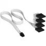 Cable de alimentación SATA 4x con funda premium Corsair, para fuente de alimentación Type-5 - blanco