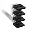 Cable de alimentación SATA 4x con funda premium Corsair, para fuente de alimentación Type-5 - blanco
