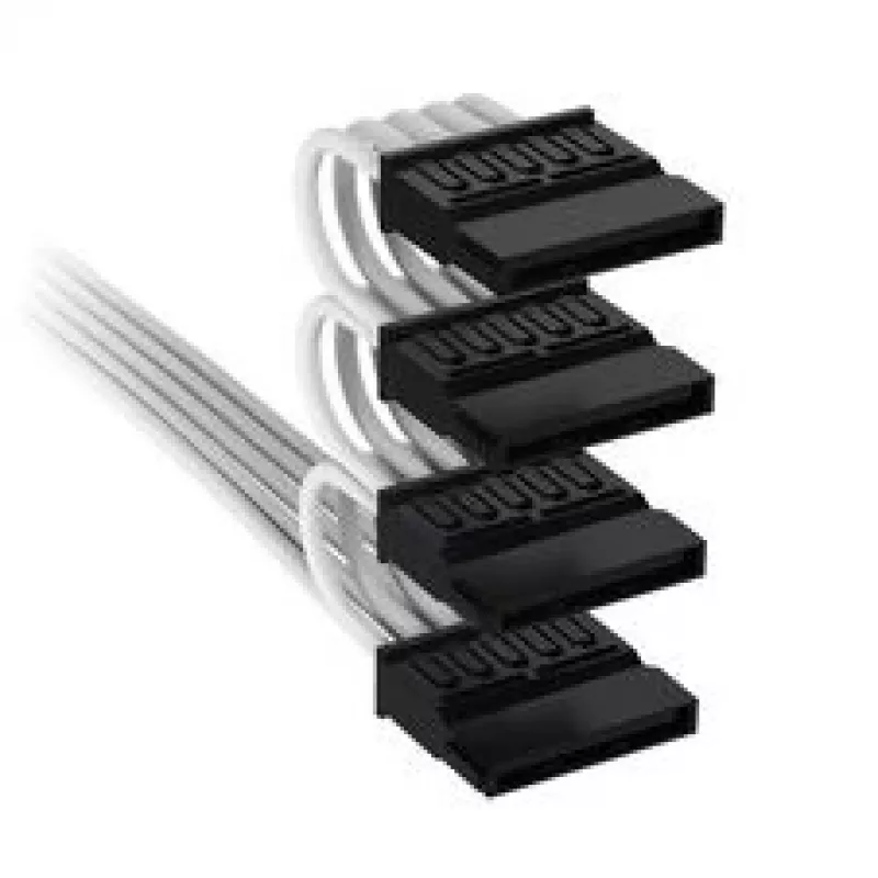 Cable de alimentación SATA 4x con funda premium Corsair, para fuente de alimentación Type-5 - blanco