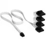 Cable 4-Pin Molex 4x con funda premium Corsair, para fuente de alimentación Type-5 - blanco