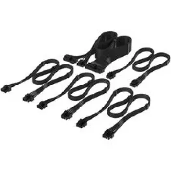 Set de cables Corsair, Type 4, DC Cable Starter Kit, con funda individual - negro