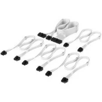 Set de cables Corsair, Type 4, DC Cable Starter Kit, con funda individual - blanco