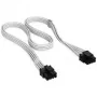 Cable Corsair, Type 4, EPS/ATX12V, 8 pines (4+4), 750 mm, con funda individual - blanco