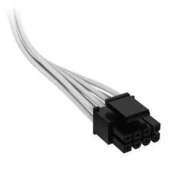 Cable Corsair, Type 4, EPS/ATX12V, 8 pines (4+4), 750 mm, con funda individual - blanco