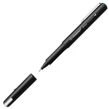 Rotulador fineliner Stabilo dr!ver 1088/41 - tinta azul, grosor de trazo 0,4 mm, cuerpo negro
