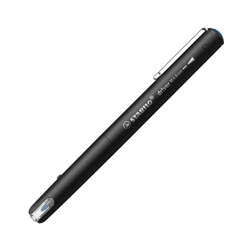 Rotulador fineliner Stabilo dr!ver Medium (0,8 mm) - tinta azul, cuerpo negro