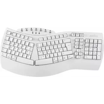 Teclado Perixx 11615 RF Wireless + Bluetooth QWERTZ francés - alemán - español - inglés UK - inglés US blanco (PERIBOARD-612W DE)