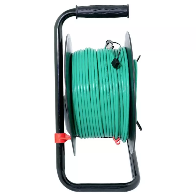 Tambor de cable de red Logilink verde CAT 6A S/FTP, 80 m | CQ3080S