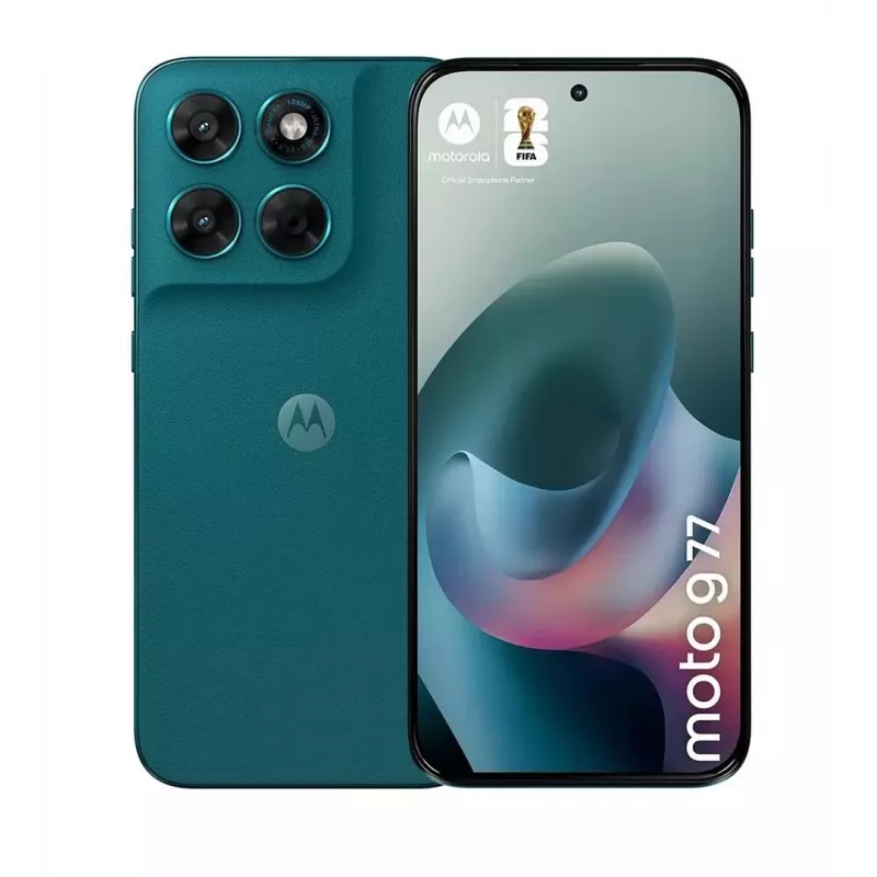 Smartphone Motorola G77 5G 12/256GB Shaded Spruce — 6,78 inch 120 Hz pOLED, Dimensity 6400, 108+8 MP, NFC, IP64