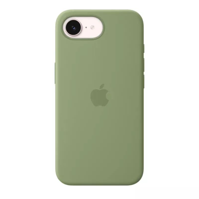 Funda protectora de silicona con MagSafe para Apple iPhone 17e — Light Moss, compatible con pantallas de 15,5 cm (6,1