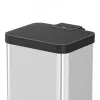 Cubo de basura rectangular de acero inoxidable Hailo Öko duo Plus M, 18 L de capacidad