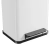 Cubo de basura rectangular de acero Hailo Öko duo Plus M 18 L, blanco