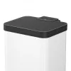 Cubo de basura rectangular de acero Hailo Öko duo Plus M 18 L, blanco