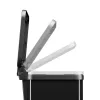 Cubo de basura Hailo Öko duo plus M 18 L rectangular acero negro