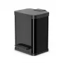Cubo de basura Hailo Öko duo plus M 18 L rectangular acero negro