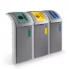 Cubo de basura Hailo ProfiLine WSB Design Plus XXXL — rectangular ABS gris, ancho 500 mm, fondo 470 mm, alto 110 mm