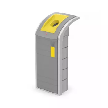 Cubo de basura Hailo ProfiLine WSB Design Plus XXXL — rectangular ABS gris, ancho 500 mm, fondo 470 mm, alto 110 mm