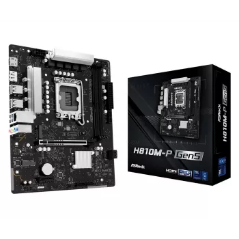 ASRock H810M-P Gen5 Placa base, LGA 1851, Micro-ATX, DDR5