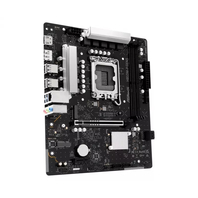 ASRock H810M-P Gen5 Placa base, LGA 1851, Micro-ATX, DDR5
