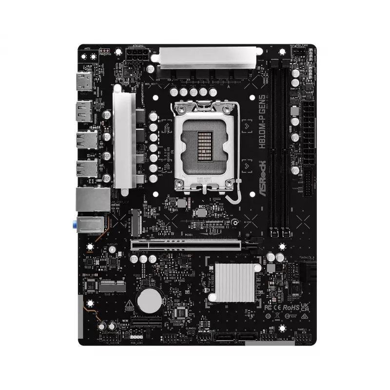 ASRock H810M-P Gen5 Placa base, LGA 1851, Micro-ATX, DDR5