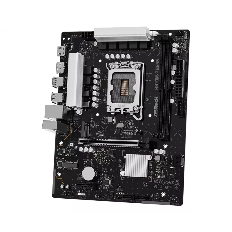ASRock H810M-P Gen5 Placa base, LGA 1851, Micro-ATX, DDR5