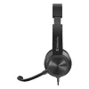 Auriculares con cable y micrófono DEFENDER tune 150 – negros, auriculares estéreo con cable