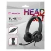 Auriculares con cable y micrófono DEFENDER tune 150 – negros, auriculares estéreo con cable